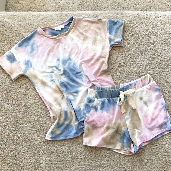 Other - Tie Dye Top & Shorts Lounge Set